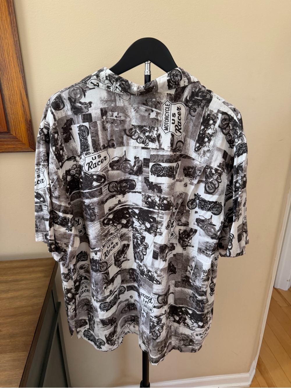 Vintage Puritan Rayon Button Up Shirt Men’s Large Motorcycle Print - Picture 6 of 6